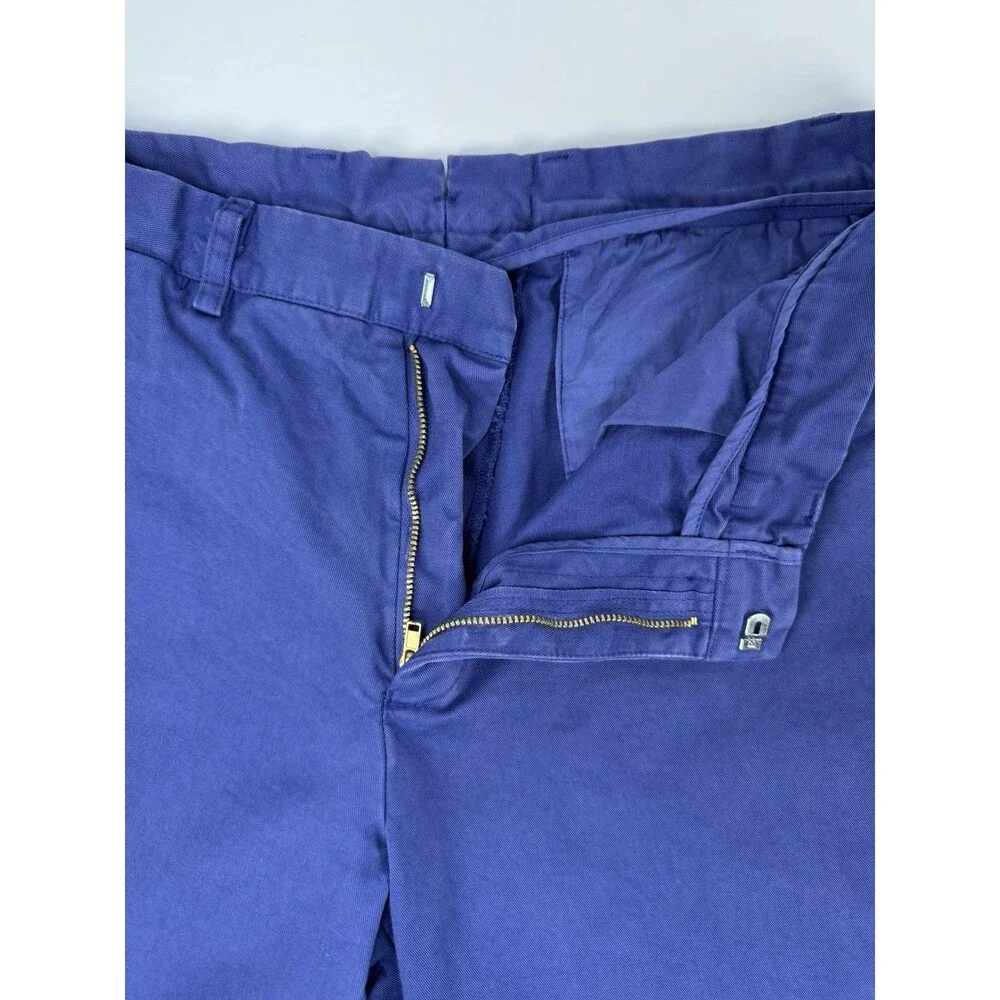 Timo Weiland Womens Pants SIze 44 Washed Navy Blue EU Made Chinos Straight Leg‎